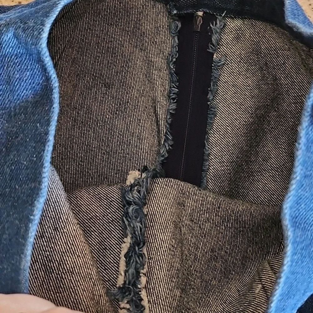 Hand Sewn Vintage Denim Skit With Eyelet Details - Picture 10 of 12